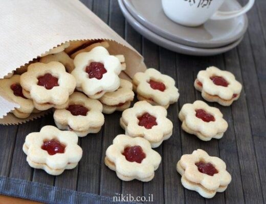 עוגיות פרח ריבה נפלאות