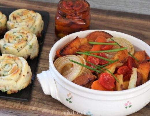 ירקות אפויים בדבש וקינמון