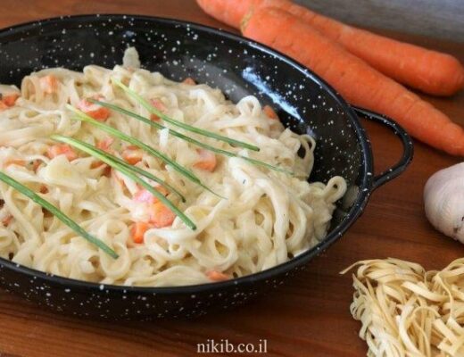 פסטה ברוטב שמנת ובטטה