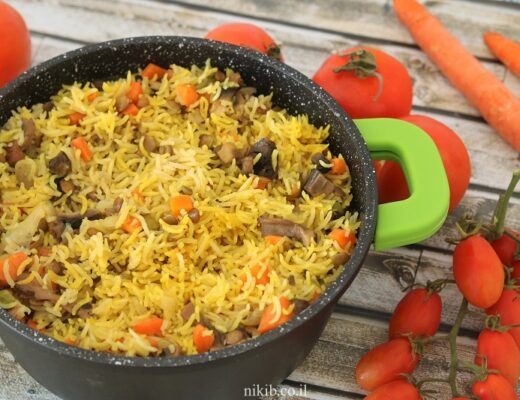 אורז עם עדשים וירקות