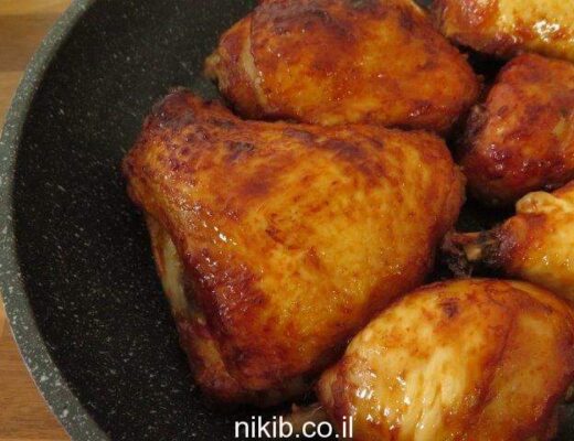 עוף במלח גס בתנור