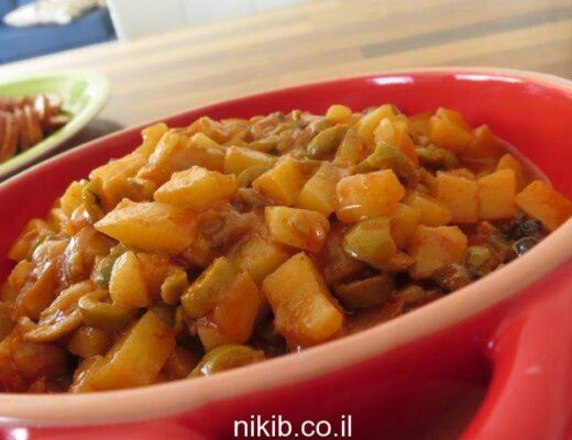 תפוחי אדמה עם זיתים ופטריות