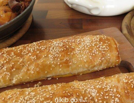 בצק עלים ממולא פטריות וגזר