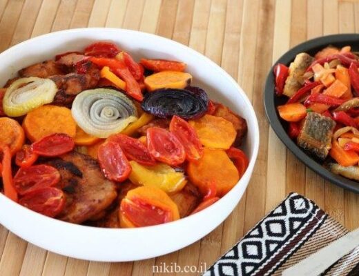 סטייק שווארמה אפוי עם ירקות