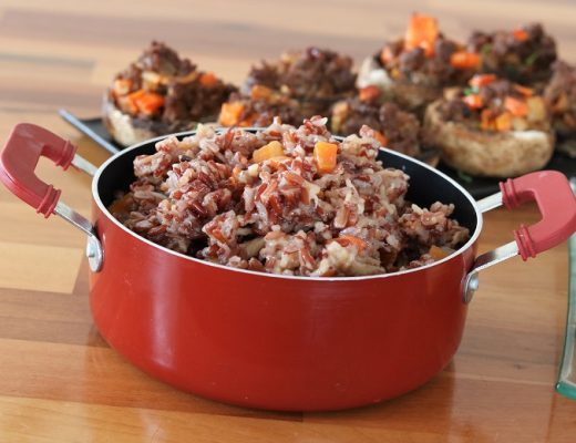 אורז אדום מלא עם גזר