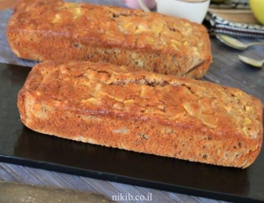 עוגת תפוחים ואגוזים