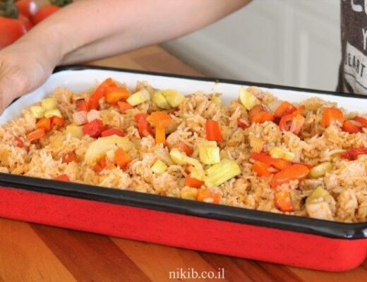 פרגיות עם אורז וירקות