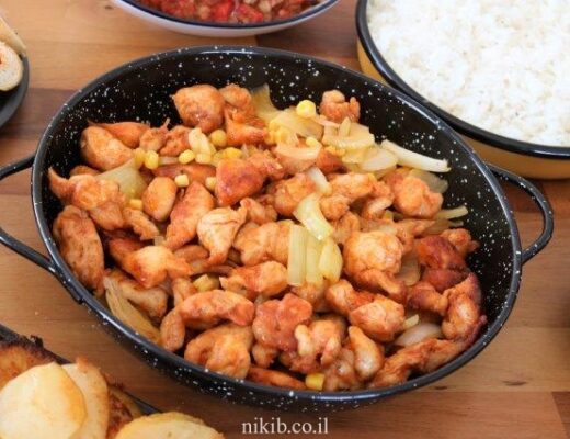 חזה עוף עם תירס
