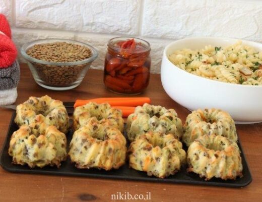 מאפינס עדשים וירקות