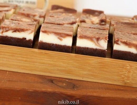 בראוניז שוקולית גבינה
