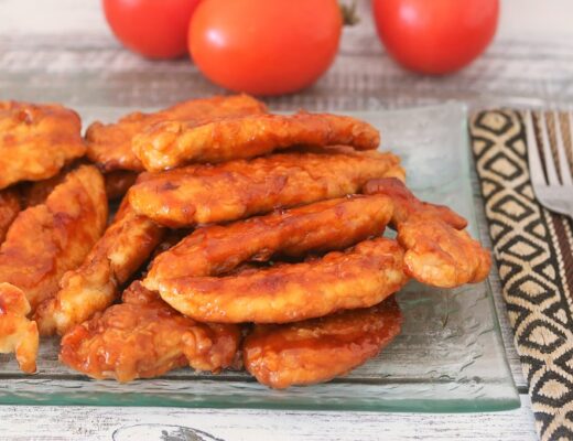 נתחי חזה עוף ברוטב צ'ילי מתוק