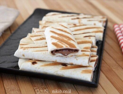 טורטייה עם קוביות שוקולד