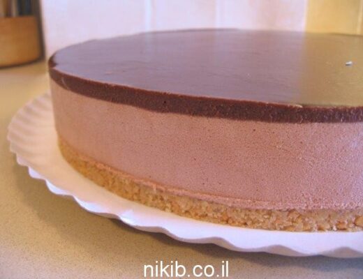עוגת מוס שוקולד חלבה