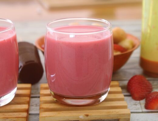 משקה תות בננה בריא