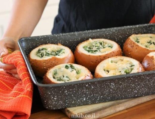 לחם שום עם תרד