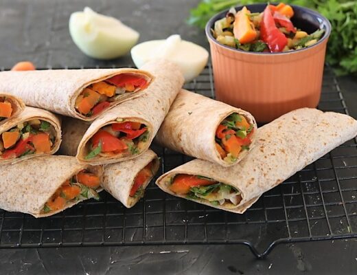 טורטייה עם ירקות אפויים