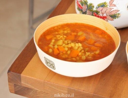 מרק חיטה וירקות