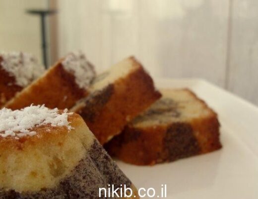 עוגת פרג וניל רכה