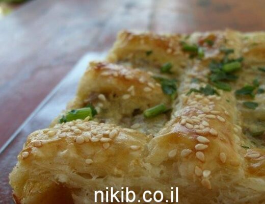 פסטל במילוי בשר וחציל קלוי בולגרי