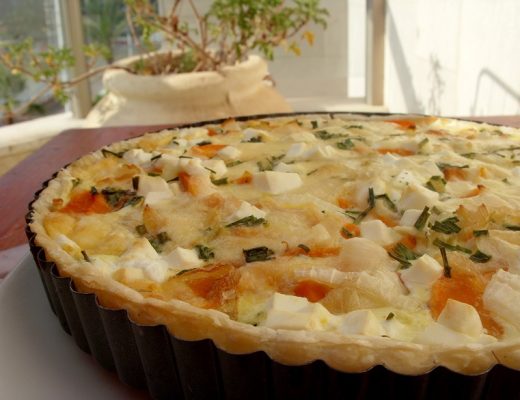 קיש בטטה וגבינת עיזים