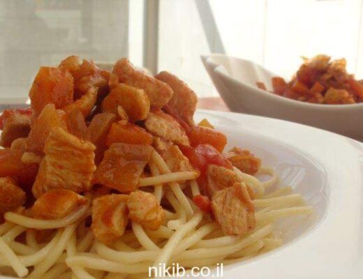 ספגטי בולונז עם חזה עוף