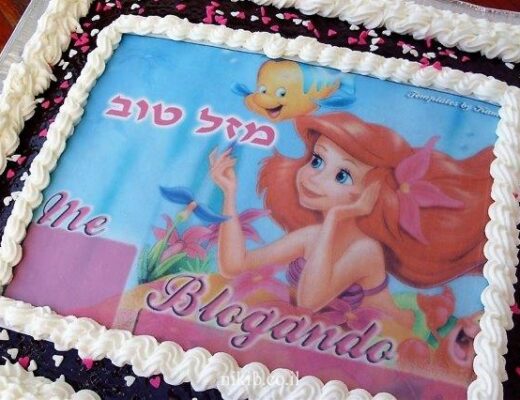 עוגת שוקולית גדולה ליום הולדת