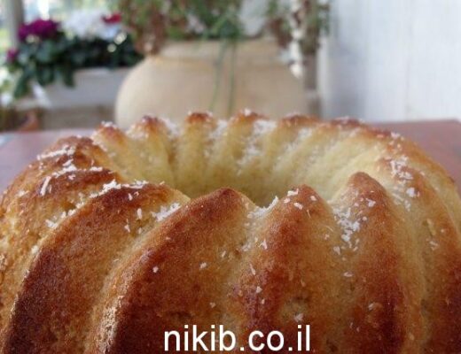 עוגת תפוזים ושיבולת שועל בחושה