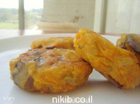 לביבות בטטה ופטריות אפויות