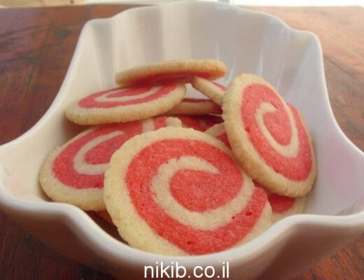 עוגיות שבלולים ורודים