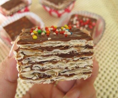 עוגת מצות עם שוקולד