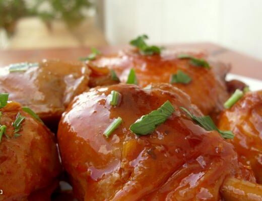 צלי עוף עם תפוחי עץ וסילאן